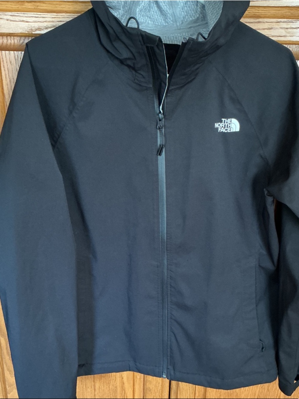 The North Face Black Hooded Windbreaker Jacket